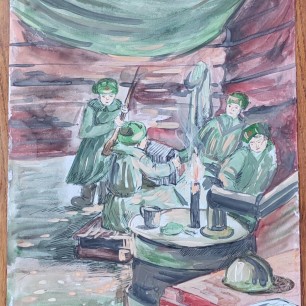 В землянке