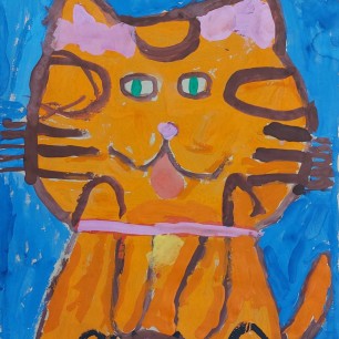 Кошечка с клубочком