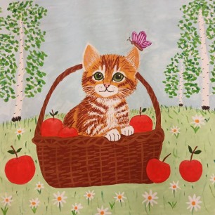 КОШЕЧКА В КОРЗИНКЕ