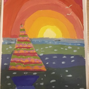 Черное море на закате