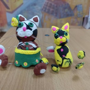 Пластилиновые коты