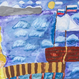На море