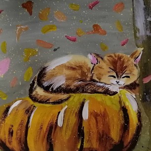 Котёнок на тыкве