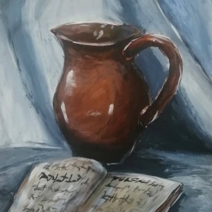 Натюрморт с кувшином и книгой