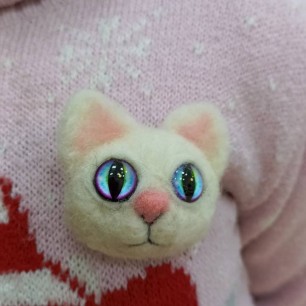 Брошь "Котик"