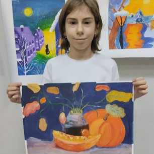 "Осенний натюрморт"(гуашь)