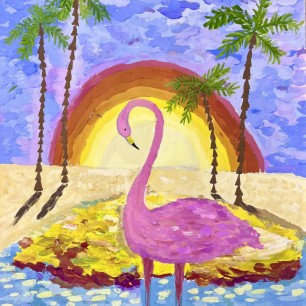 «Фламинго на закате»