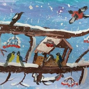 Покормиим птиц зимой