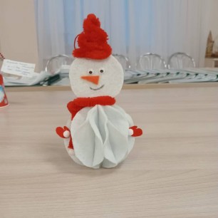 Снеговик из фетра