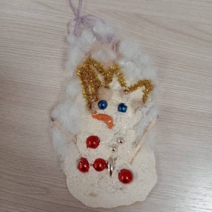 Новогоднее украшение "Снеговик"