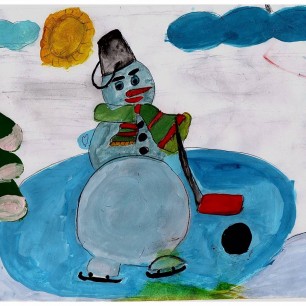 "Снеговик - хоккеист"