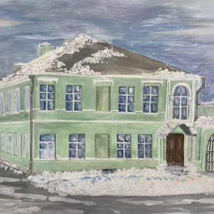 По улочкам г.Боровичи зимой