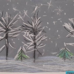"Деревья в снегу"