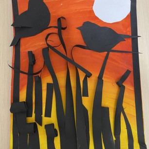 Птички на закате.