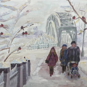 Зимний день в Боровичах