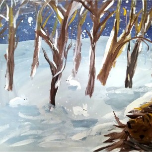 "В зимнем лесу"