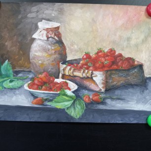 Натюрморт с клубникой