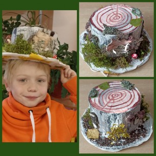 Декоративная шляпа "Берёзовый аристократ"