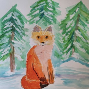 Лисичка зимой