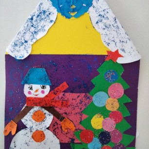 Домик снеговика