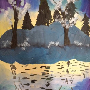 Холодная лунная ночь