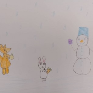 Снеговик с друзьями