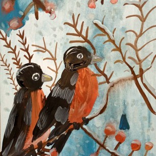 "Зимнее угощение для снегирей"