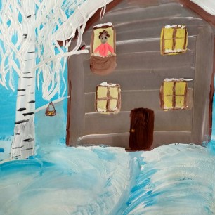 "Белая берёза под моим окном принакрылась снегом точно серебром..."