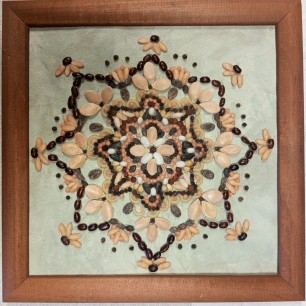 Мандала. Мозаика из семян
