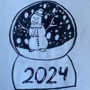 «Снеговичок в снежном шаре»