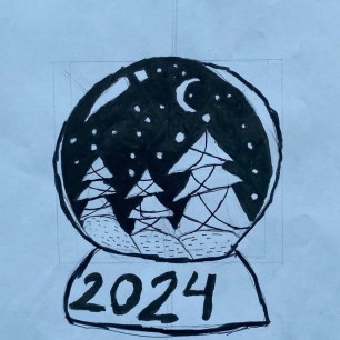 «Белые ели в снежном шаре»