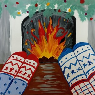 "Новогодний вечер у камина"