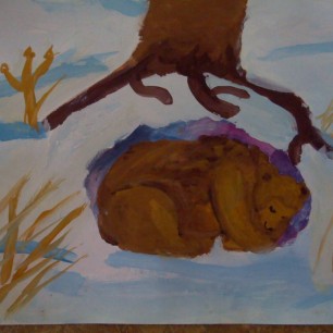 Медведь в берлоге