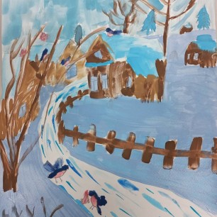 Зимняя деревня