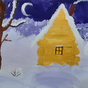 Заснеженная избушка