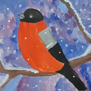 Попросили снегири алой краски у зари