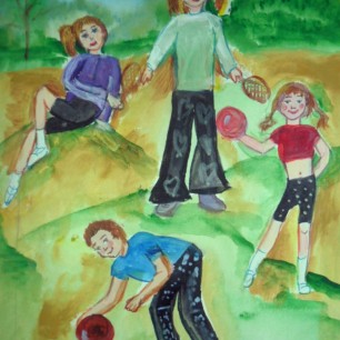 "Папа,мама,Аксинья,я-спортивная семья"