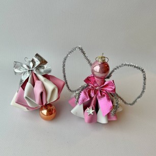 Ёлочные игрушки: Розовый Ангелок и Новогодняя игрушка