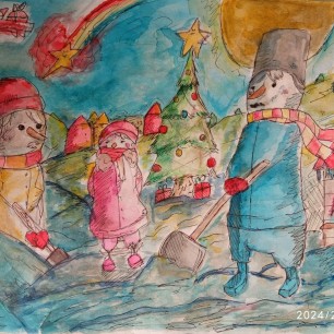 "Зимний день. Снежная семейка"