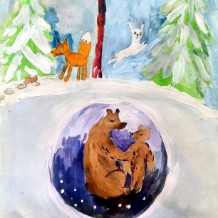 В зимнем лесу