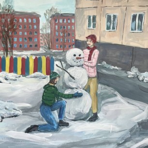 Наш снеговик