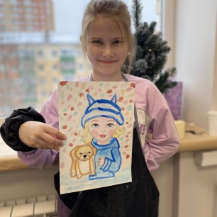 «Зимняя прогулка с щенком»