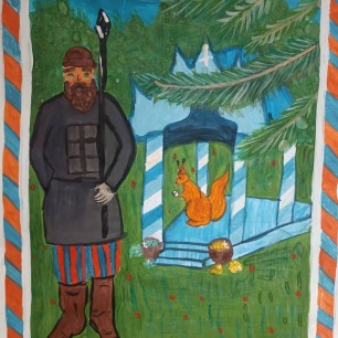 "Белка песенки поет, да орешки все грызет"