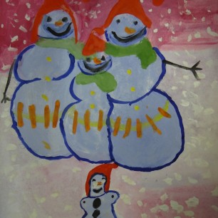 Семья снеговиков