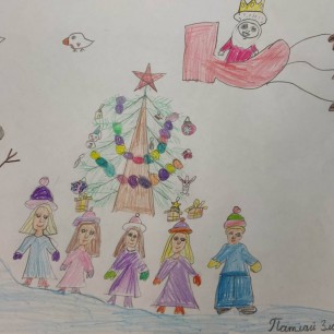 Возле ёлочки