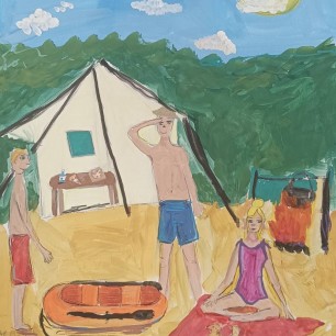 На природе всей семьёй