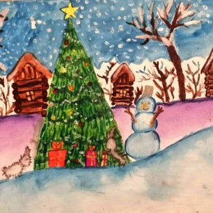 "Елочка в деревне"