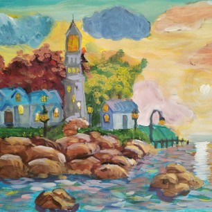 Летний вечер на море