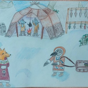 "Ворон и лиса Нутэнэут" (корякская сказка)