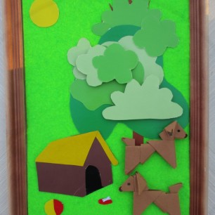 Веселые собачки на полянке